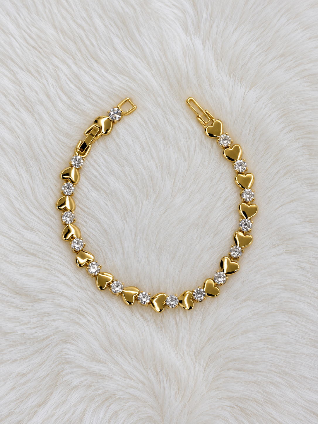Pulsera de Corazones - Baño de Oro