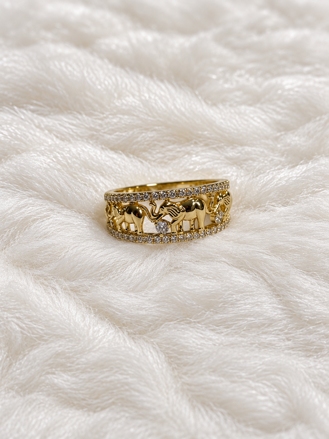 Anillo de Elefante - Baño de Oro