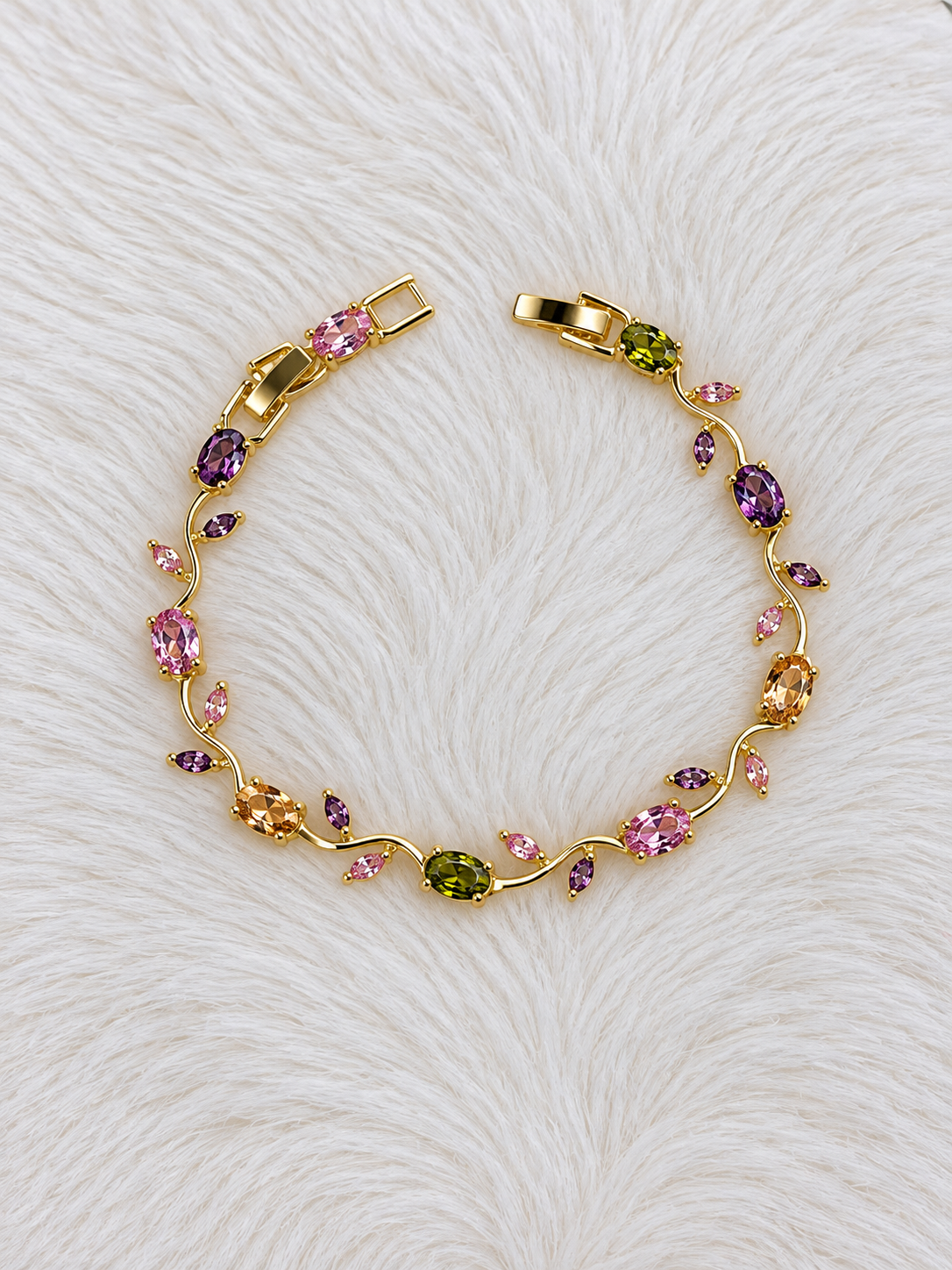 Pulsera de Tulipanes - Baño de Oro