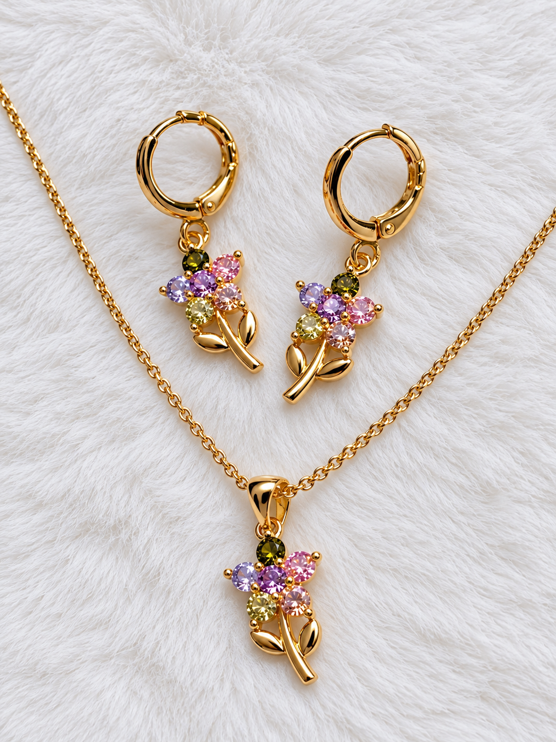 Set de Flor - Baño de Oro