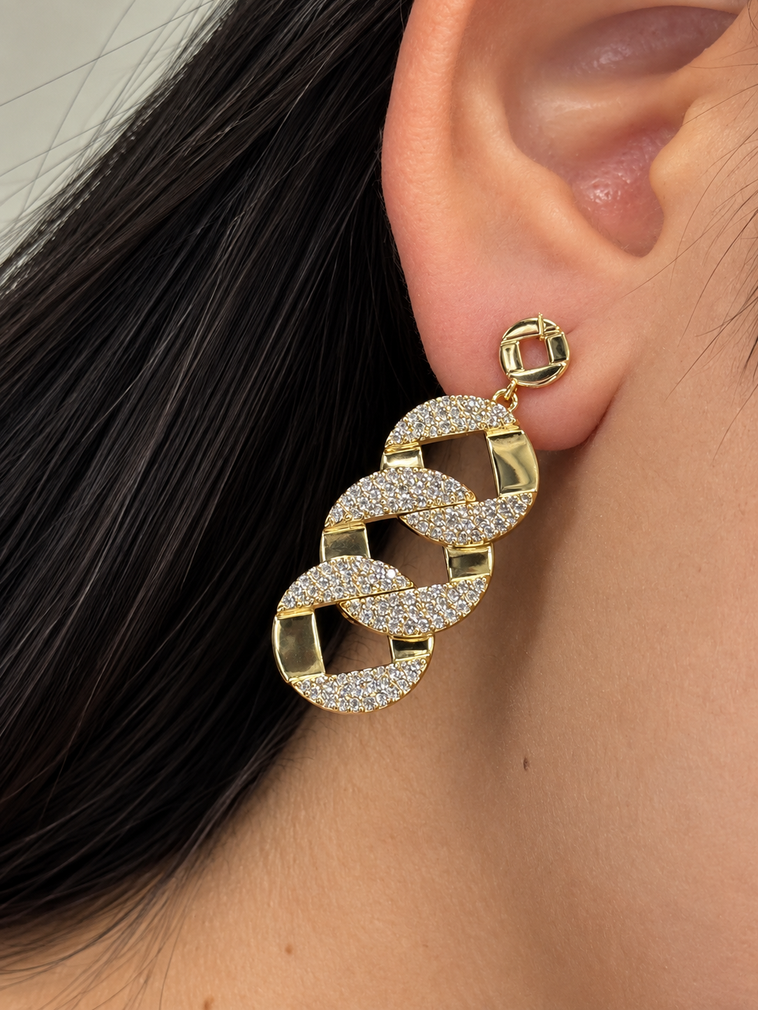 Aretes Roma - Baño de Oro
