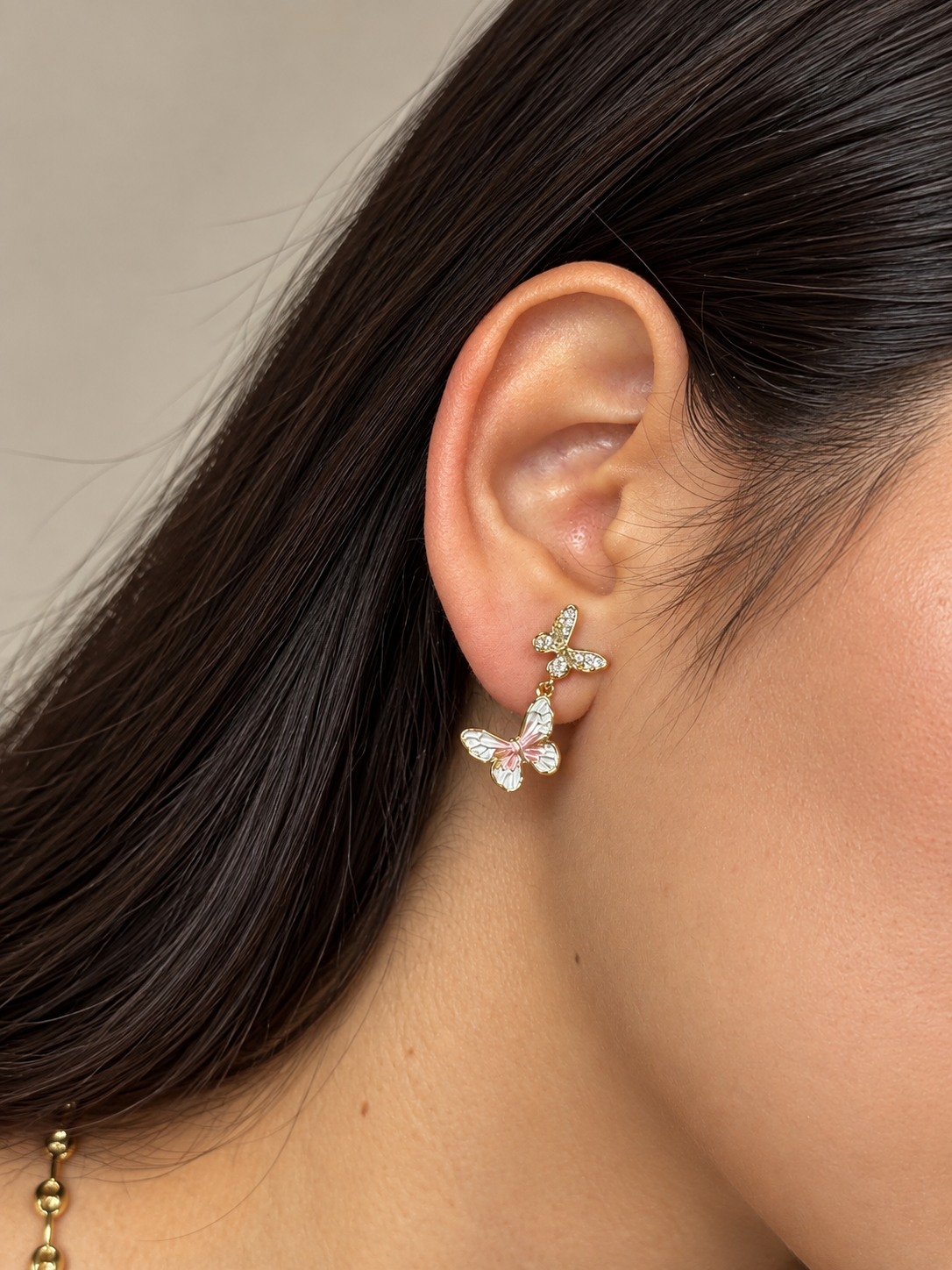 Aretes de Mariposa - Baño de Oro