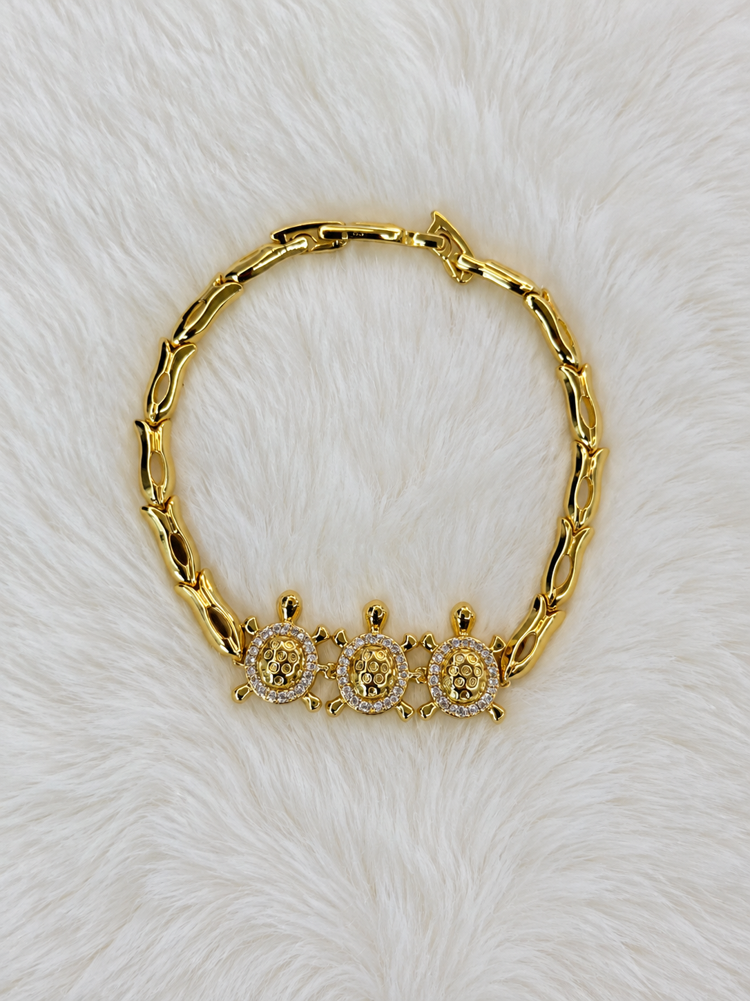 Pulsera de Tortuga - Baño de Oro