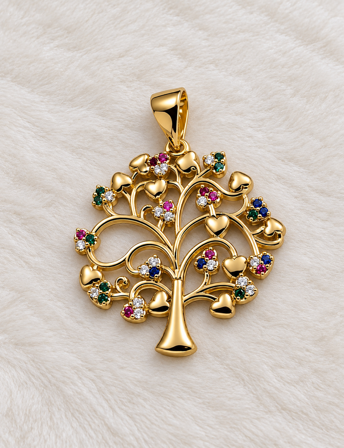 Dije de Árbol - Baño de Oro