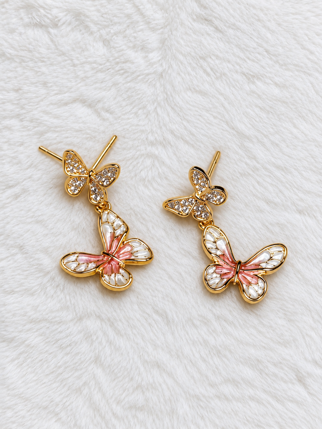 Aretes de Mariposa - Baño de Oro