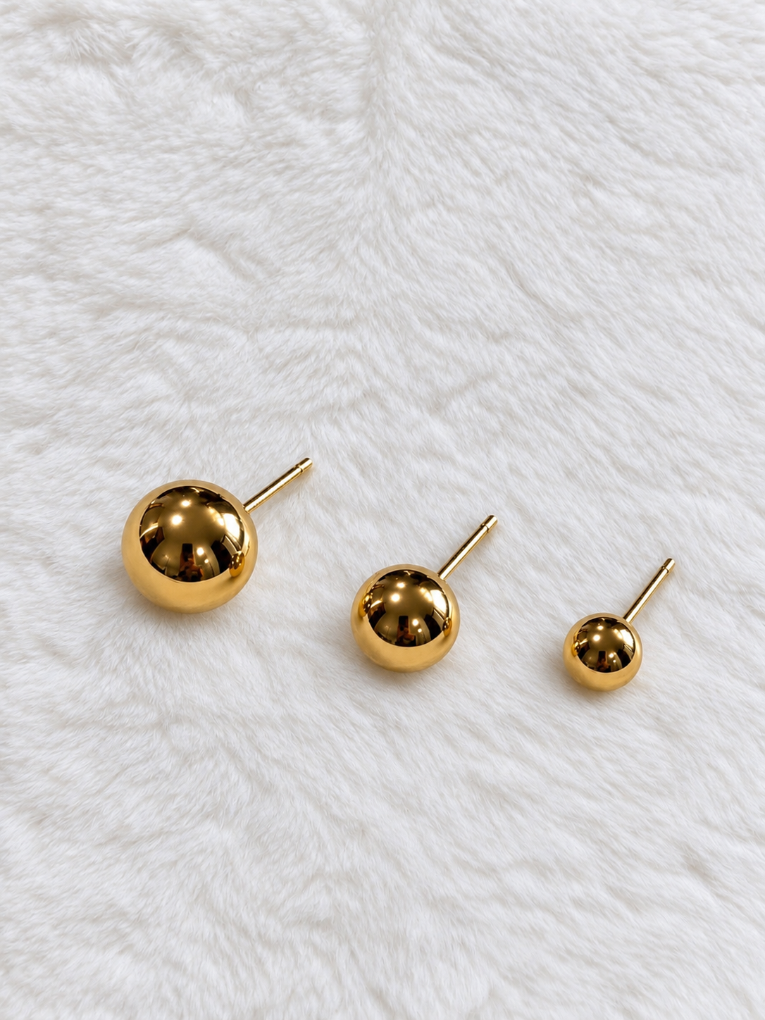 Aretes Topo Grande - Baño de Oro