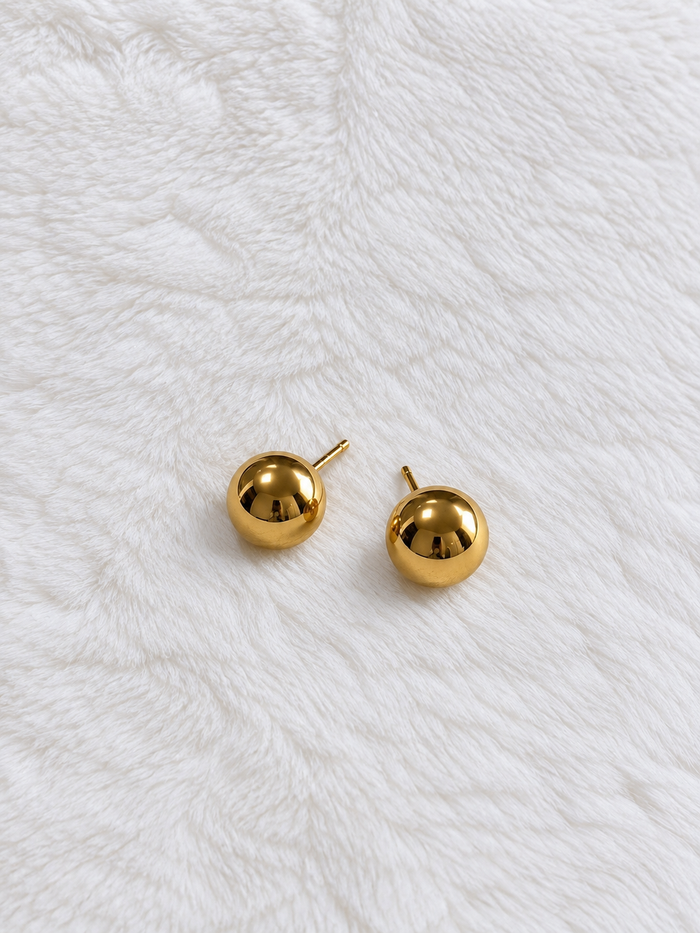Aretes Topo Grande - Baño de Oro