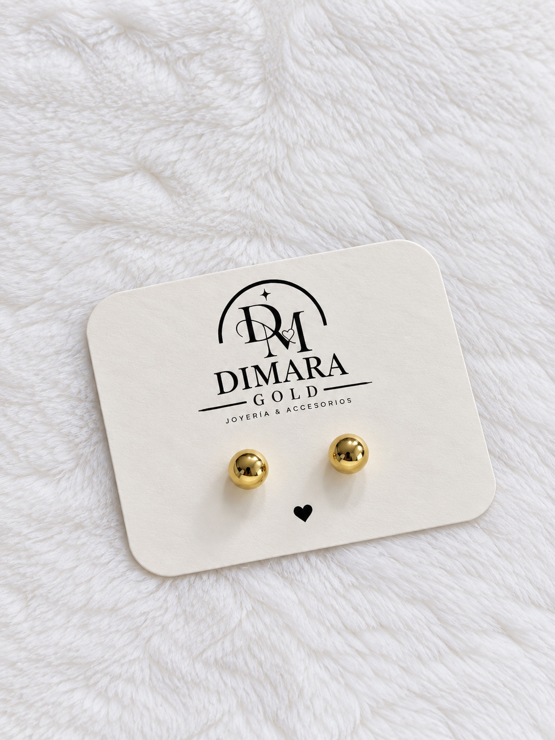 Aretes Topo Pequeño - Baño de Oro