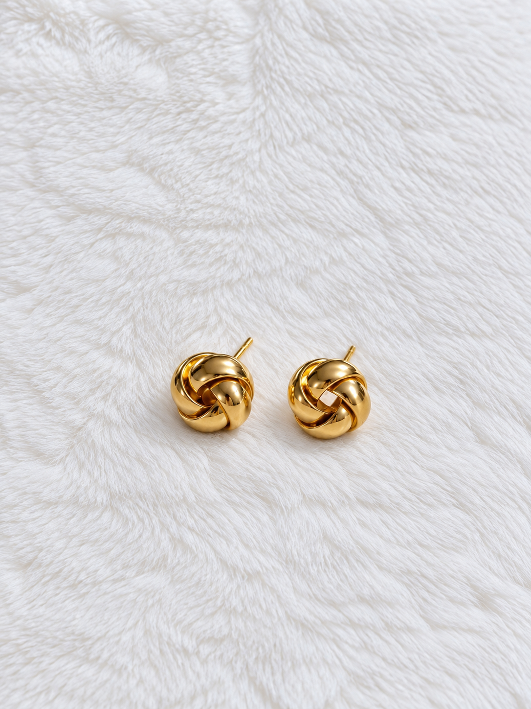Aretes Nudo Grande - Baño de Oro
