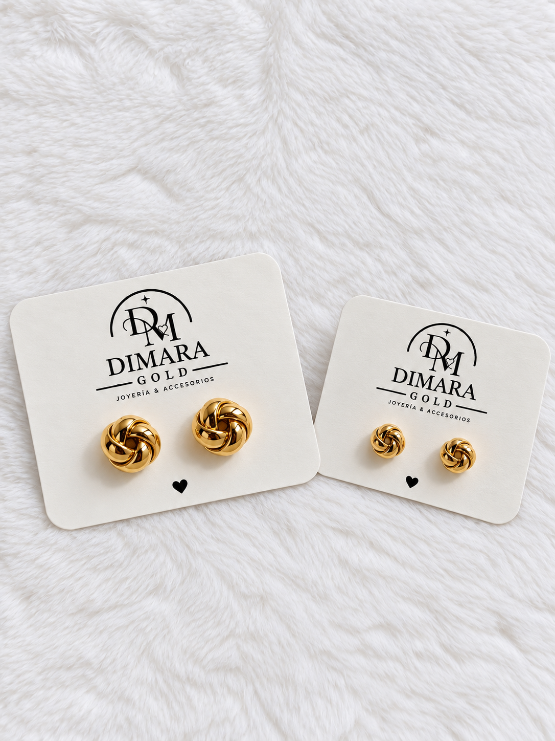 Aretes Nudo Grande - Baño de Oro