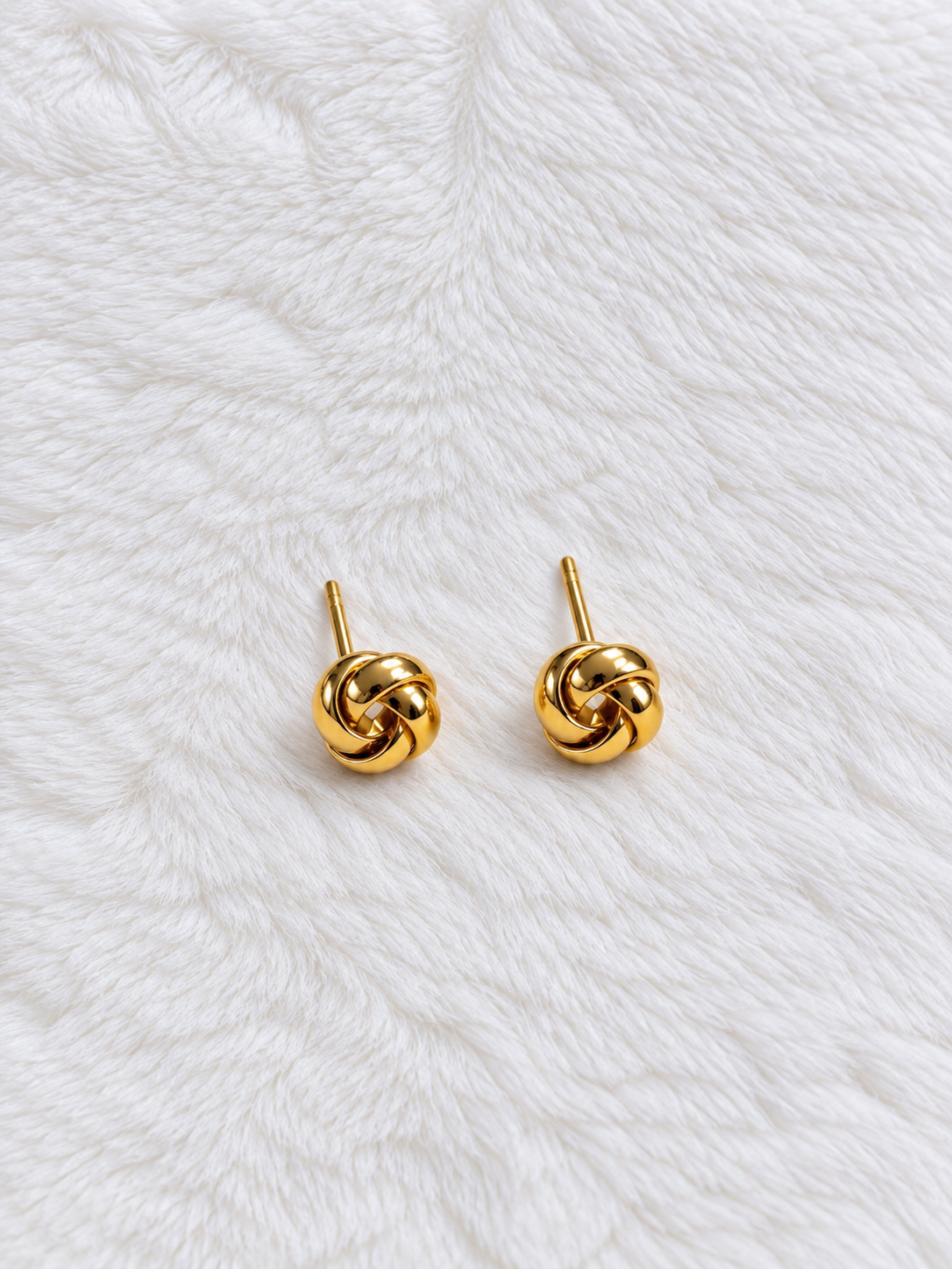 Aretes Nudo Pequeño - Baño de Oro