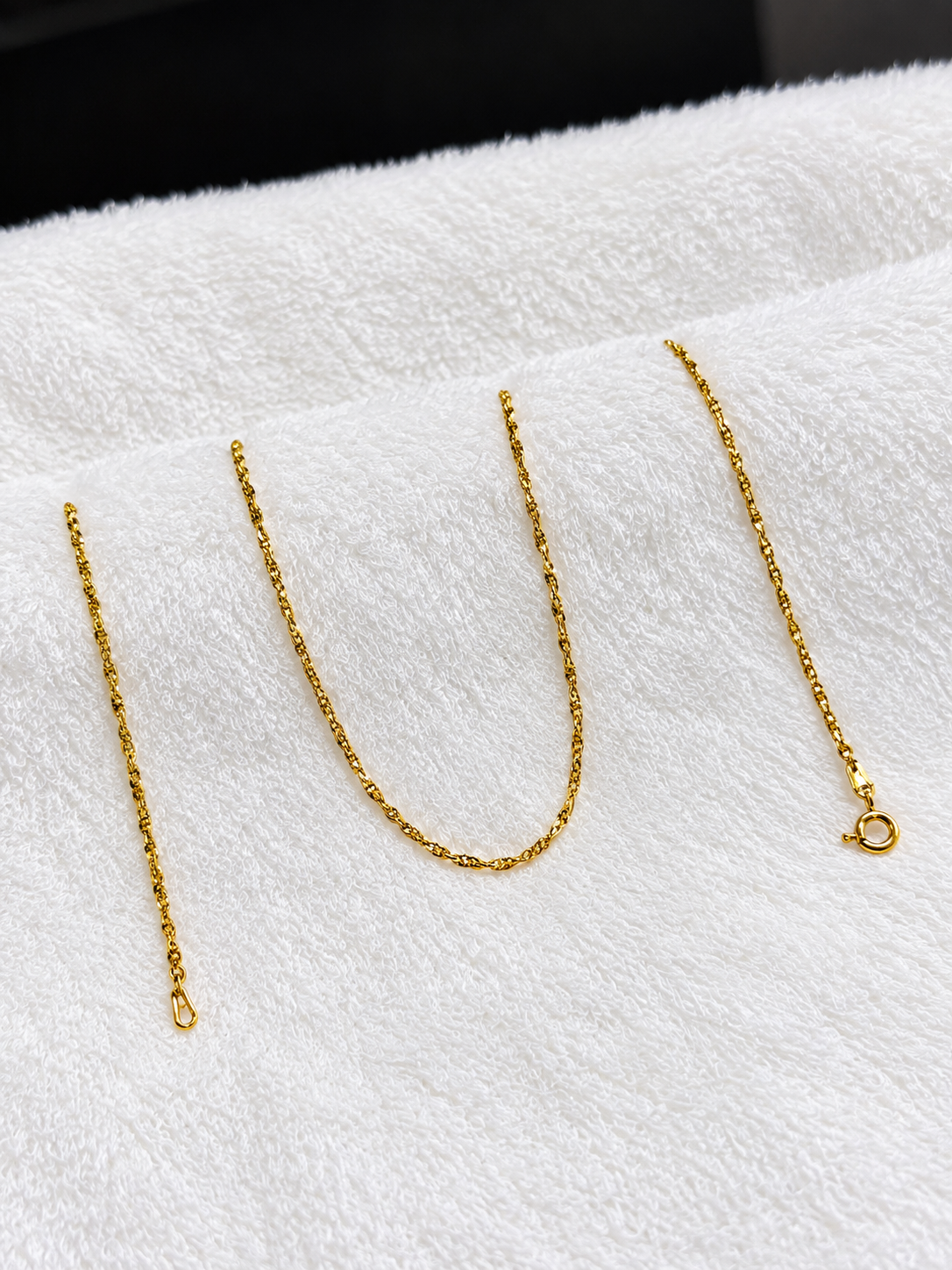 Cadena de Lazo de 11,5" - Laminado en Oro 18k