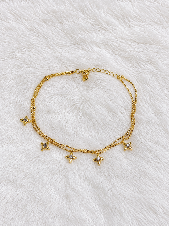 Pulsera Constelación de Estrellas - Laminado en Oro 18k