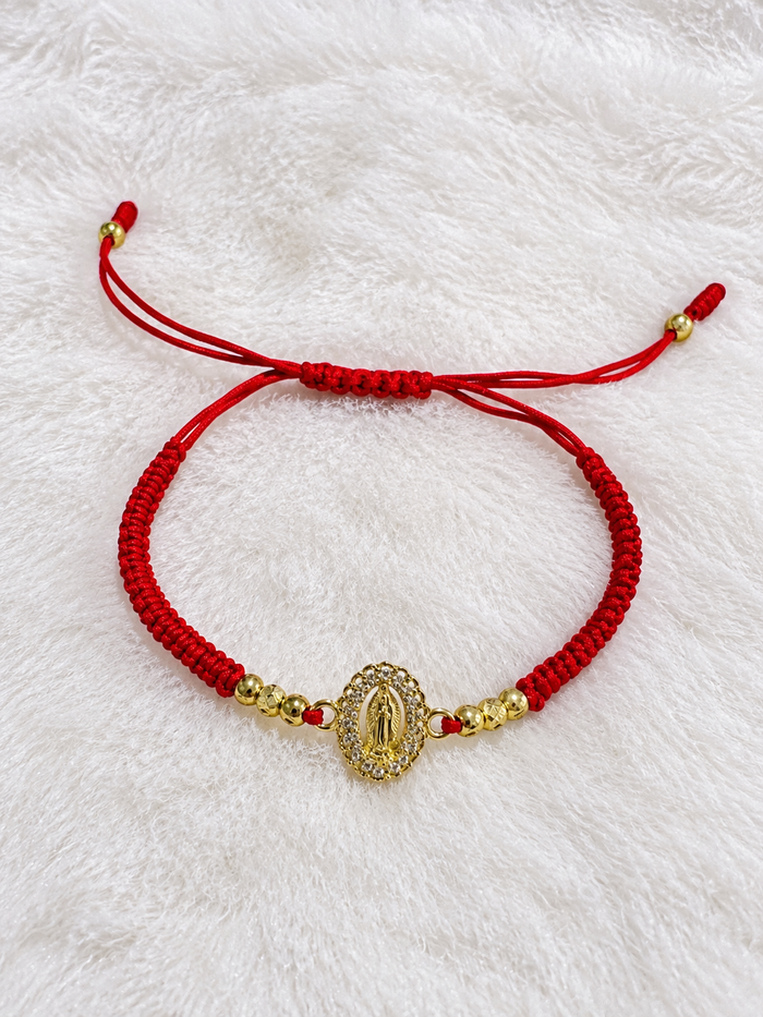 Manilla de la Virgen Protectora - Laminado en Oro 18k