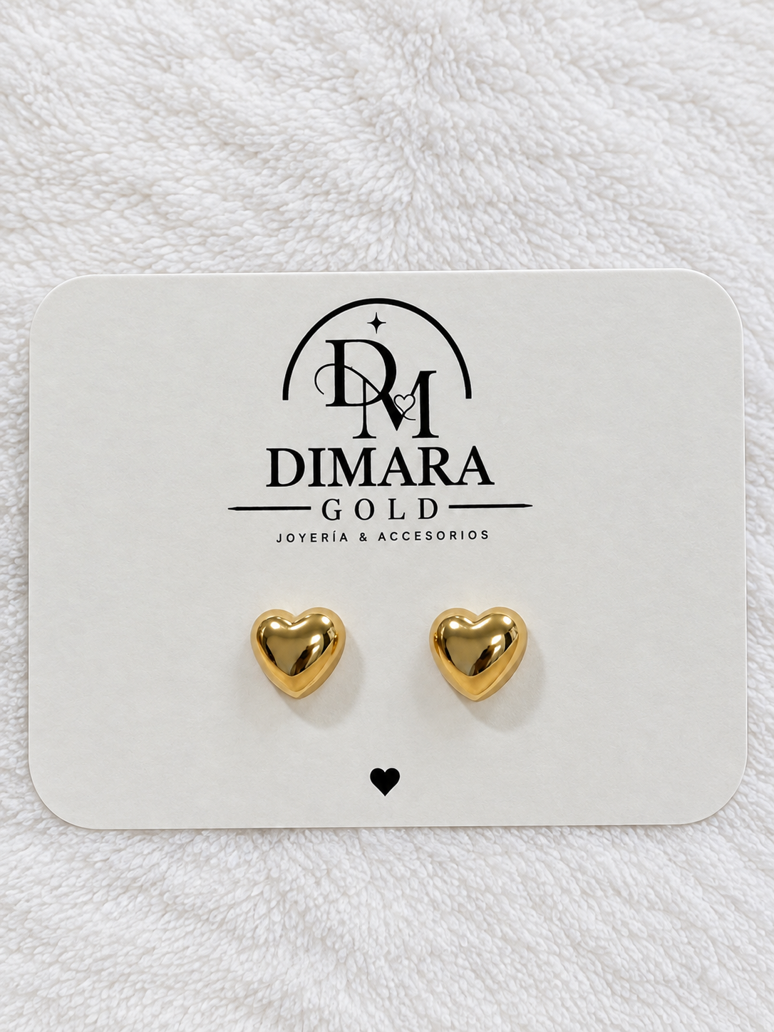 Aretes de Corazón - Baño de Oro