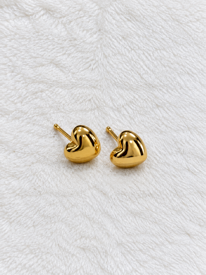 Aretes de Corazón - Baño de Oro