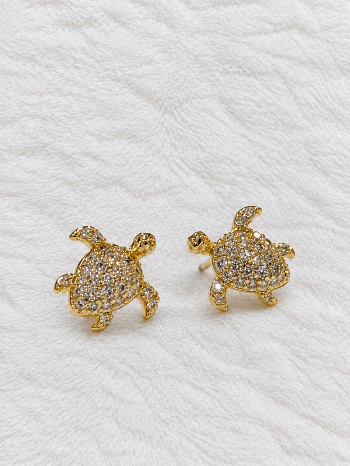 Aretes de Tortuga - Baño de Oro