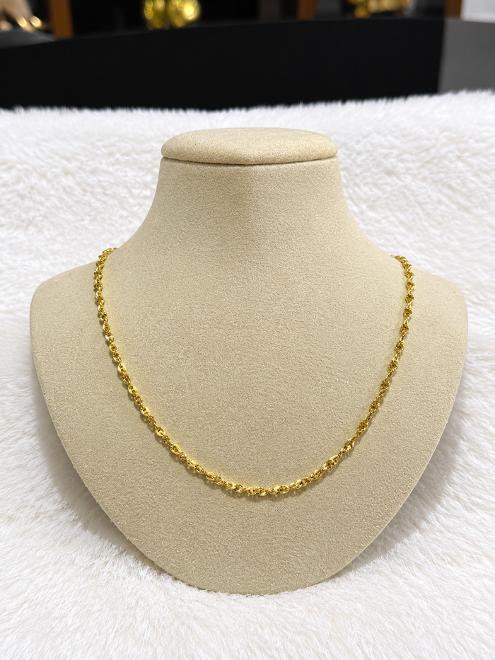 Cadena de Lazo de 11,5" - Laminado en Oro 18k